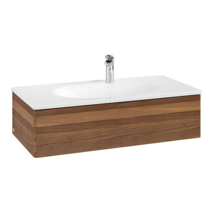 V&B Waschtischunterschrank Auszugsbeleuchtung Antao 98,8x25,6x49,3cm, o. Front, warm walnut