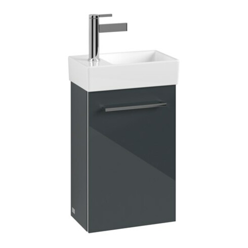 V&B Waschtischunterschrank AVENTO 34x51,4x20,2cm, Anschl li, 1 T, cryst Gr