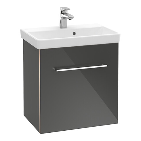 V&B Waschtischunterschrank Avento 53x51x38cm, 1 T, l, G vc gl., Brill. wh.