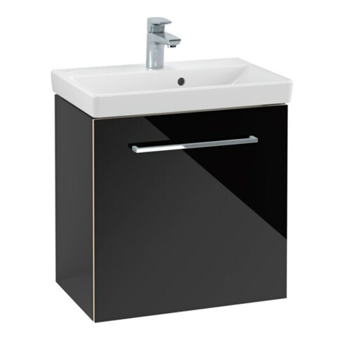 V&B Waschtischunterschrank Avento 53x51x38cm, 1 T, r, G vc gl., cryst bla