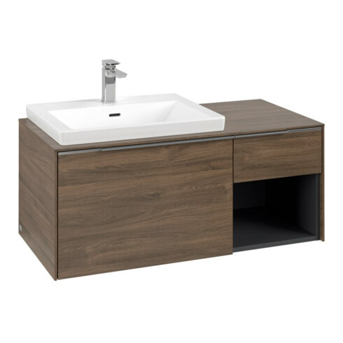 V&B Waschtischunterschrank Beck. li Subway 3.0 100,1x42,25x51,6cm, m LE/Gr AL g, Ar Oa