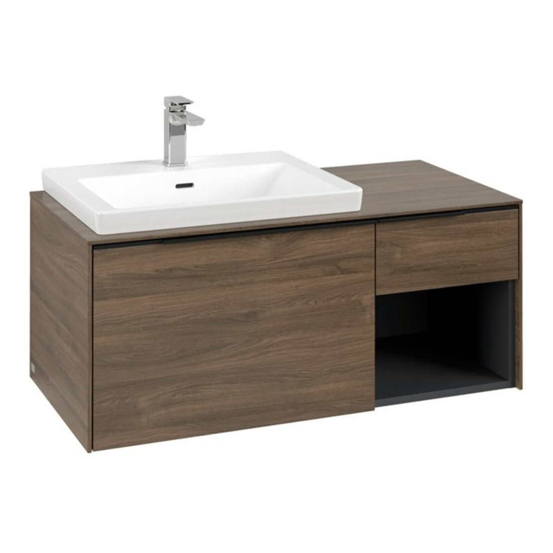 V&B Waschtischunterschrank Beck. li Subway 3.0 100,1x42,25x51,6cm, m LE/Gr vo b, Ar Oa