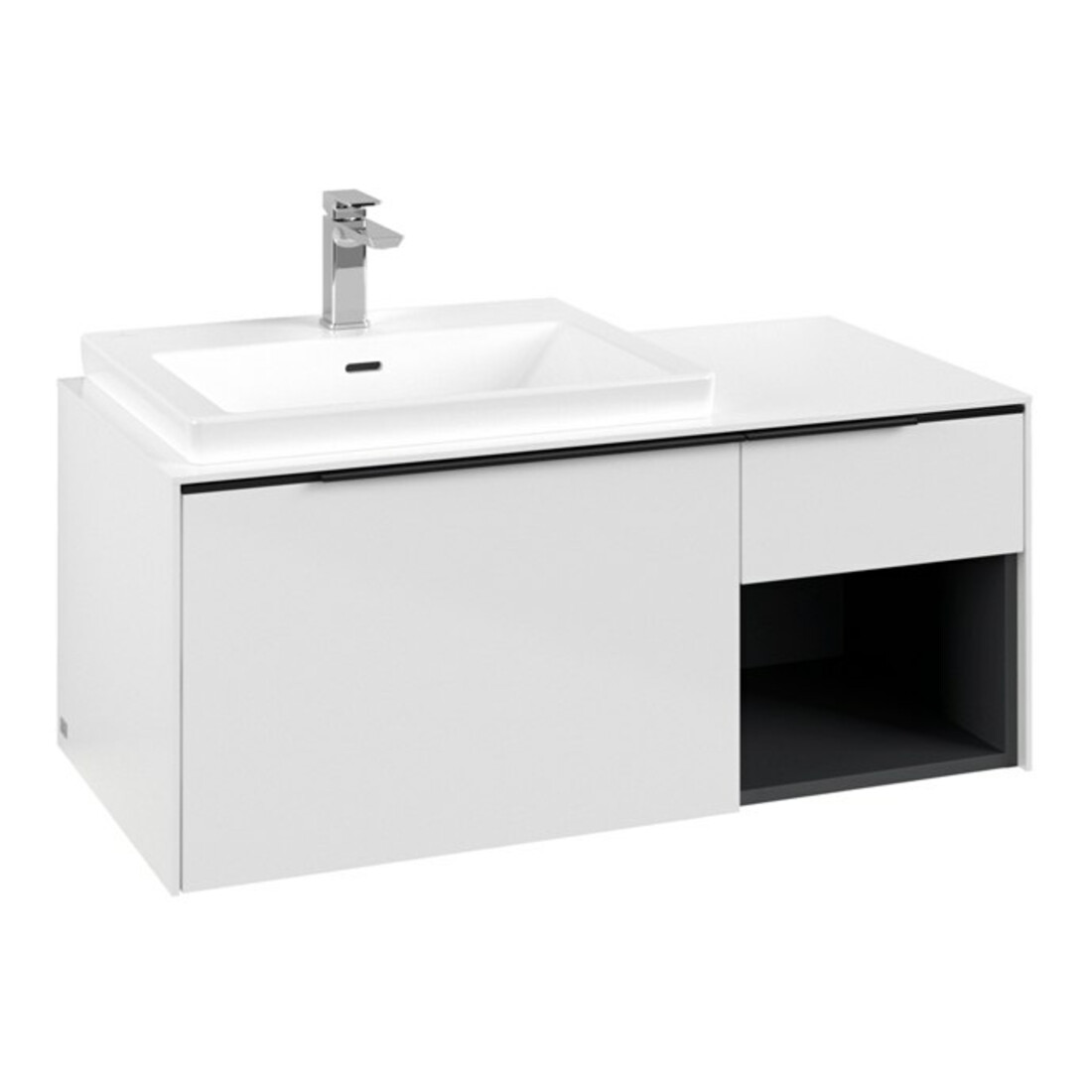 V&B Waschtischunterschrank Beck. li Subway 3.0 100,1x42,25x51,6cm, m LE/Gr vo b, Bri w