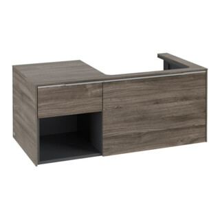 V&B Waschtischunterschrank Beck. re Subway 3.0 100,1x42,25x51,6cm, m LE/Gr AL g, st. Oa