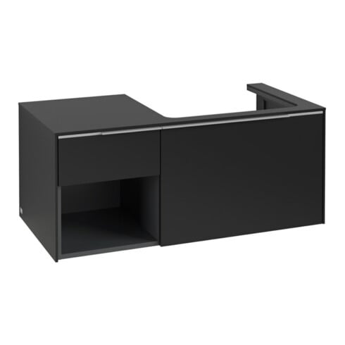 V&B Waschtischunterschrank Beck. re Subway 3.0 100,1x42,25x51,6cm, m LE/Gr AL g, vo bla
