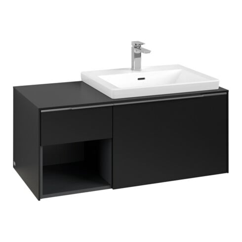 V&B Waschtischunterschrank Beck. re Subway 3.0 100,1x42,25x51,6cm, m LE/Gr AL g, vo bla