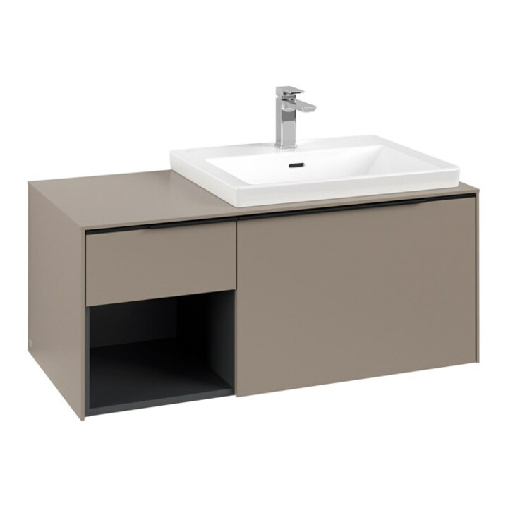 V&B Waschtischunterschrank Beck. re Subway 3.0 100,1x42,25x51,6cm, m LE/Gr vo bla, Tau