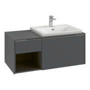 V&B Waschtischunterschrank Beck. re Subway 3.0 100,1x42,25x51,6cm, o LE/Gr AL g, bla Oa