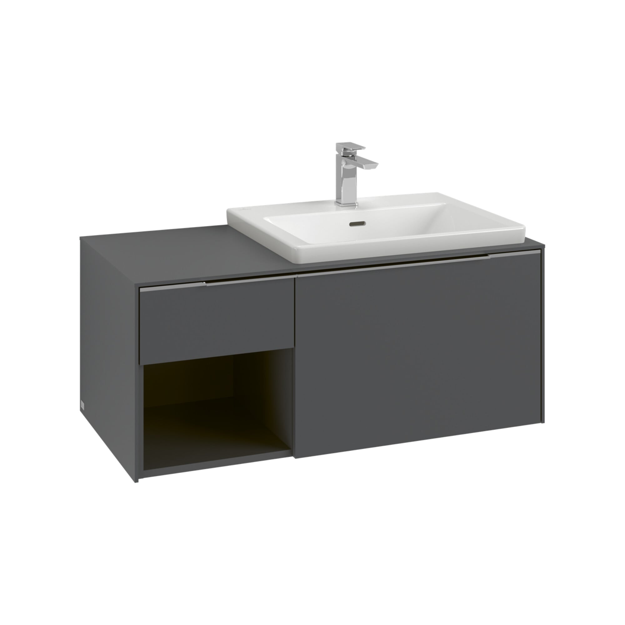V&B Waschtischunterschrank Beck. re Subway 3.0 100,1x42,25x51,6cm, o LE/Gr AL g, bla Oa ; Villeroy & Boch