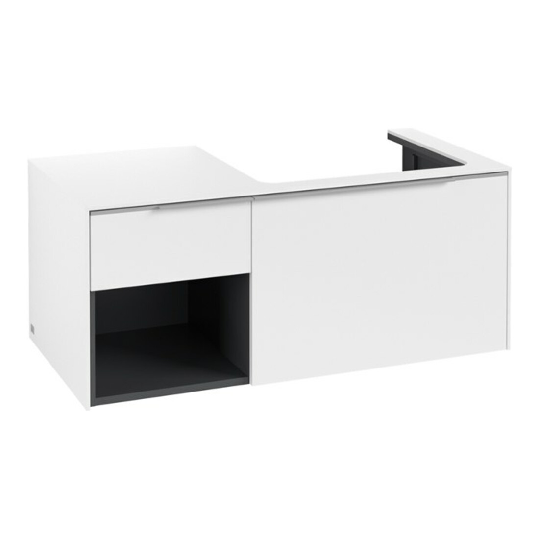 V&B Waschtischunterschrank Beck. re Subway 3.0 100,1x42,25x51,6cm, o LE/Gr AL gl, P wh.