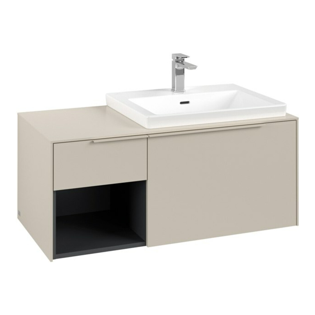 V&B Waschtischunterschrank Beck. re Subway 3.0 100,1x42,25x51,6cm, o LE/Gr mon., ca Gr