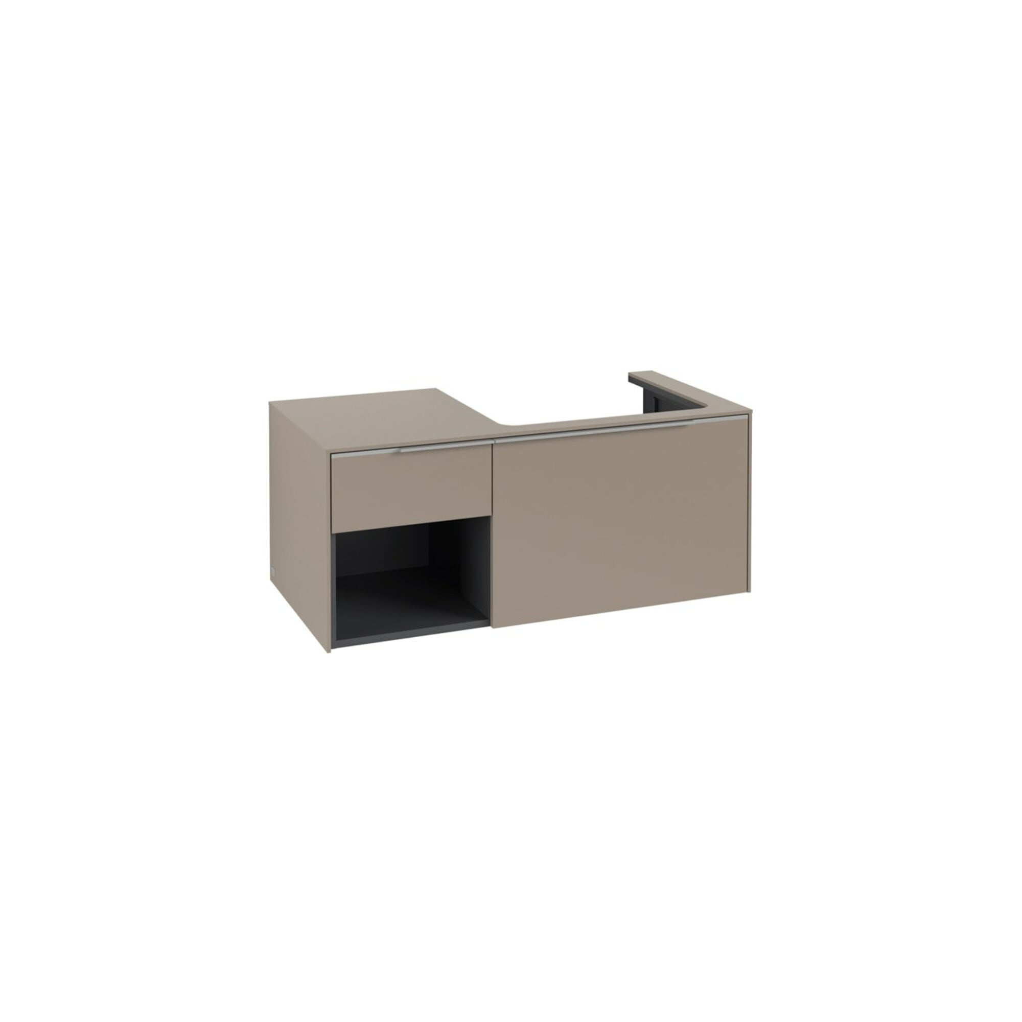 V&B Waschtischunterschrank Beck. re Subway 3.0 100,1x42,25x51,6cm, o LED/Gr Alu gl, Tau ; Villeroy & Boch