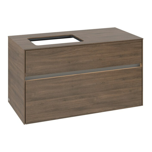V&B Waschtischunterschrank Collaro 100x54,8x50cm, WT l, LED 7,3 W, Ariz. Oa