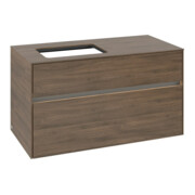 V&B Waschtischunterschrank Collaro 100x54,8x50cm, WT l, LED 7,3 W, Ariz. Oa