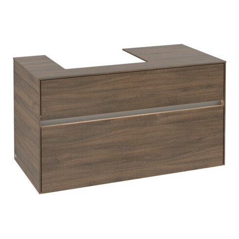 V&B Waschtischunterschrank Collaro 100x54,8x50cm, WT l, LED 7,3 W, Ariz. Oa