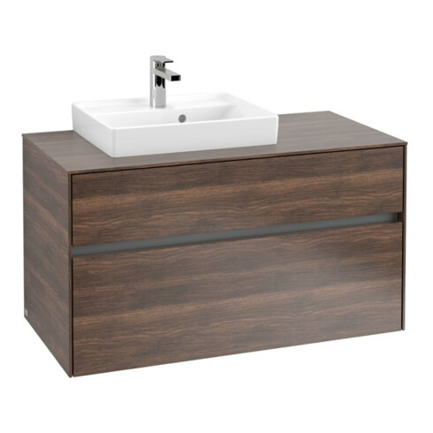 V&B Waschtischunterschrank Collaro 100x54,8x50cm, WT l, LED 7,3 W, Ariz. Oa