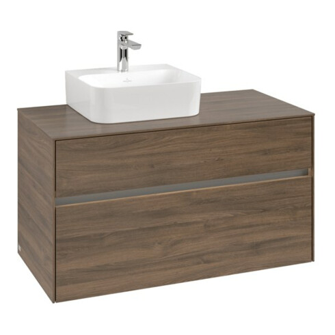 V&B Waschtischunterschrank Collaro 100x54,8x50cm, WT l, LED 7,3 W, Ariz. Oa