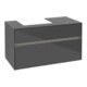 V&B Waschtischunterschrank Collaro 100x54,8x50cm, WT l, LED 7,3 W, glo Gr-1