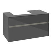 V&B Waschtischunterschrank Collaro 100x54,8x50cm, WT l, LED 7,3 W, glo Gr
