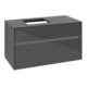 V&B Waschtischunterschrank Collaro 100x54,8x50cm, WT l, LED 7,3 W, glo Gr-1