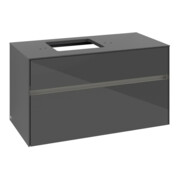 V&B Waschtischunterschrank Collaro 100x54,8x50cm, WT l, LED 7,3 W, glo Gr