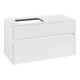 V&B Waschtischunterschrank Collaro 100x54,8x50cm, WT l, LED 7,3 W, glo wh.-1