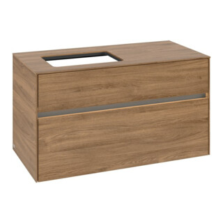 V&B Waschtischunterschrank Collaro 100x54,8x50cm, WT l, LED 7,3 W, Kan Oa