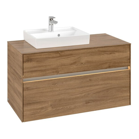 V&B Waschtischunterschrank Collaro 100x54,8x50cm, WT l, LED 7,3 W, Kan Oa