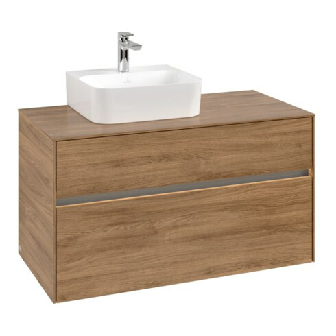 V&B Waschtischunterschrank Collaro 100x54,8x50cm, WT l, LED 7,3 W, Kan Oa