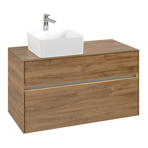 V&B Waschtischunterschrank Collaro 100x54,8x50cm, WT l, LED 7,3 W, Kan Oa