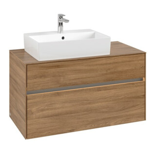 V&B Waschtischunterschrank Collaro 100x54,8x50cm, WT l, LED 7,3 W, Kan Oa