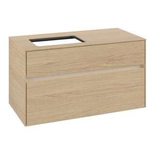 V&B Waschtischunterschrank Collaro 100x54,8x50cm, WT l, LED 7,3 W, Nord Oa
