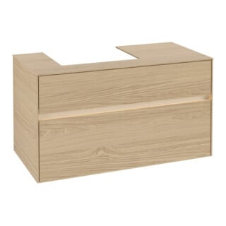 V&B Waschtischunterschrank Collaro 100x54,8x50cm, WT l, LED 7,3 W, Nord Oa