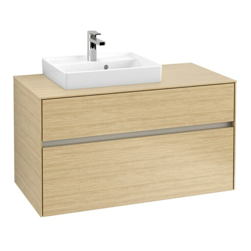 V&B Waschtischunterschrank Collaro 100x54,8x50cm, WT l, LED 7,3 W, Nord Oa
