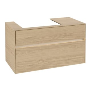V&B Waschtischunterschrank Collaro 100x54,8x50cm, WT l, LED 7,3 W, Nord Oa