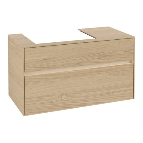 V&B Waschtischunterschrank Collaro 100x54,8x50cm, WT l, LED 7,3 W, Nord Oa