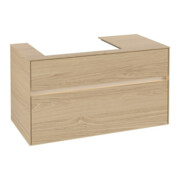 V&B Waschtischunterschrank Collaro 100x54,8x50cm, WT l, LED 7,3 W, Nord Oa