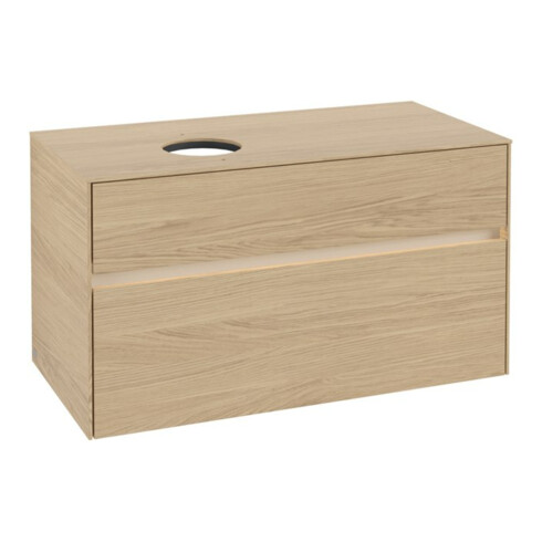 V&B Waschtischunterschrank Collaro 100x54,8x50cm, WT l, LED 7,3 W, Nord Oa