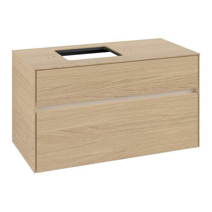 V&B Waschtischunterschrank Collaro 100x54,8x50cm, WT l, LED 7,3 W, Nord Oa