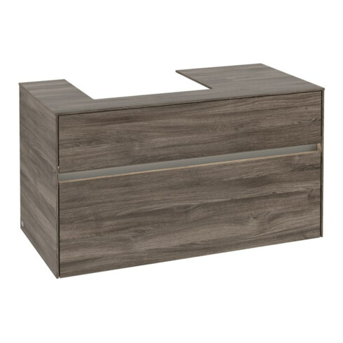 V&B Waschtischunterschrank Collaro 100x54,8x50cm, WT l, LED 7,3 W, st. Oa