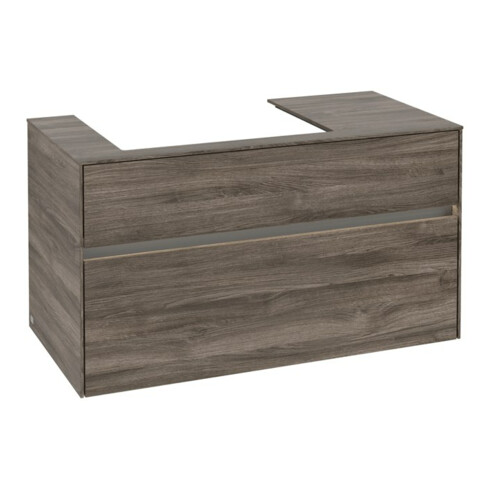 V&B Waschtischunterschrank Collaro 100x54,8x50cm, WT l, LED 7,3 W, st. Oa