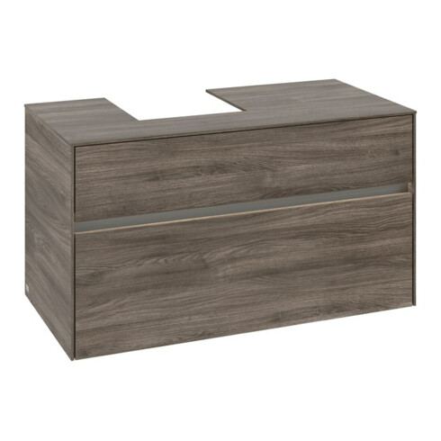 V&B Waschtischunterschrank Collaro 100x54,8x50cm, WT l, LED 7,3 W, st. Oa