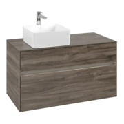 V&B Waschtischunterschrank Collaro 100x54,8x50cm, WT l, LED 7,3 W, st. Oa