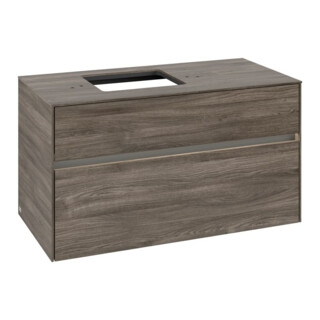 V&B Waschtischunterschrank Collaro 100x54,8x50cm, WT l, LED 7,3 W, st. Oa