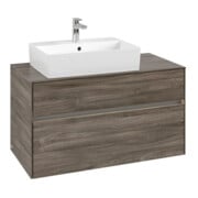 V&B Waschtischunterschrank Collaro 100x54,8x50cm, WT l, LED 7,3 W, st. Oa-3