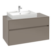 V&B Waschtischunterschrank Collaro 100x54,8x50cm, WT l, LED 7,3 W, Tau