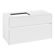 V&B Waschtischunterschrank Collaro 100x54,8x50cm, WT l, LED 7,3 W, wh. ma