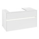 V&B Waschtischunterschrank Collaro 100x54,8x50cm, WT l, LED 7,3 W, wh. ma-1