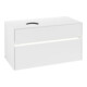 V&B Waschtischunterschrank Collaro 100x54,8x50cm, WT l, LED 7,3 W, wh. ma-1