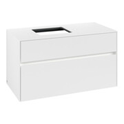 V&B Waschtischunterschrank Collaro 100x54,8x50cm, WT l, LED 7,3 W, wh. ma